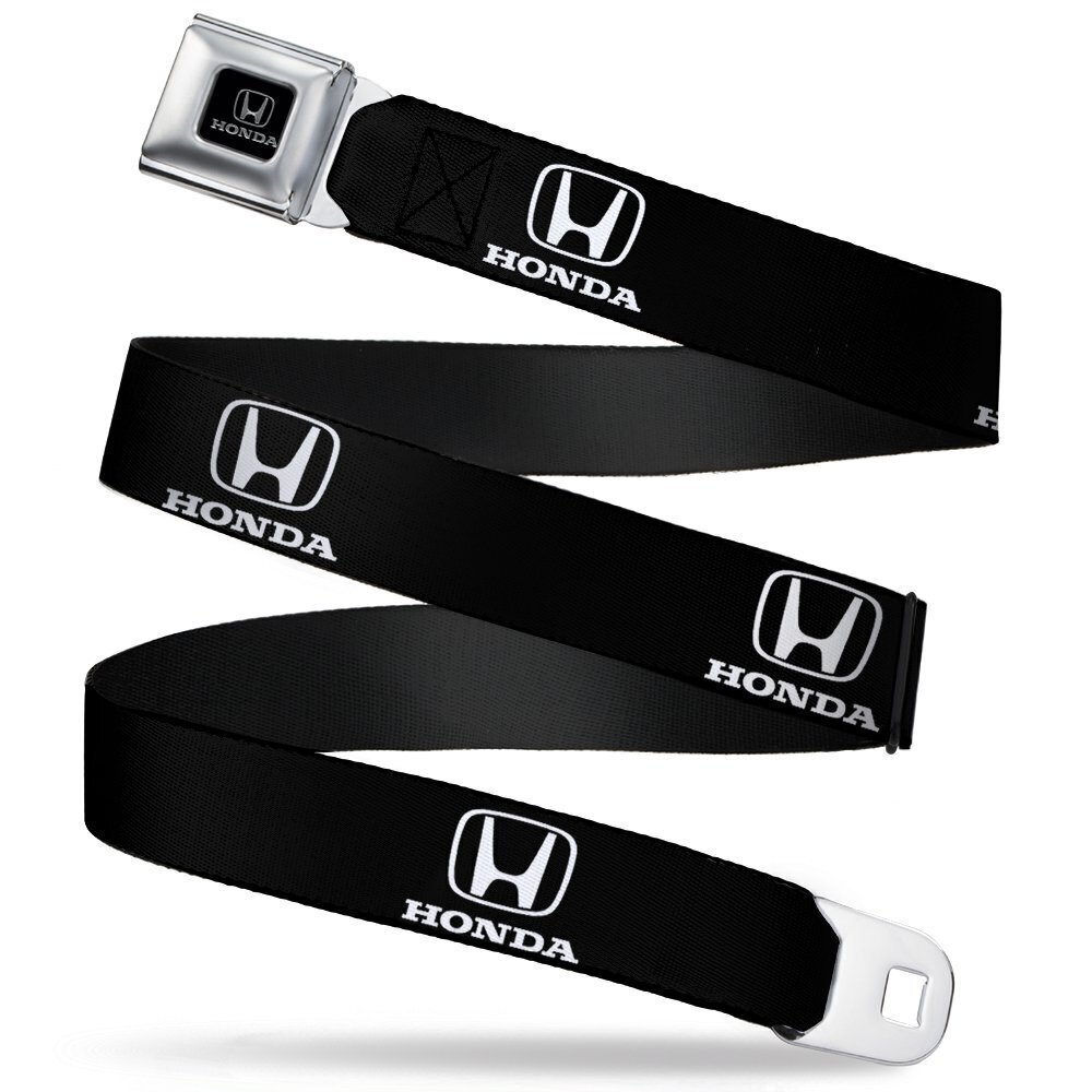 5210 Honda Belt, Seatbelt Buckle Belt, Honda Logo Black White, 44 to 63